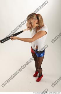 17 2018 01 NIKOL HARLEY STANDING POSE WITH BASEBALL BAT